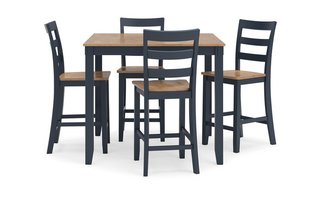 Table de salle à manger à hauteur de comptoir et 4 tabourets de bar Gesthaven (Ensemble de 5) de Ashley