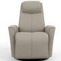 Fauteuil en cuir inclinable pivotant berçant motorisé Fjords-Grand