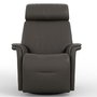 Fauteuil en cuir inclinable pivotant berçant motorisé Fjords-Petit