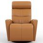 Fauteuil en cuir inclinable pivotant berçant motorisé Fjords-Petit