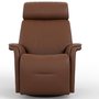 Fauteuil en cuir inclinable pivotant berçant motorisé Fjords-Petit