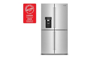 Réfrigérateur quatre portes avec porte à deux battants à profondeur de comptoir de 36 po, 19,4 Pi cu.. avec distributeur d'eau et de glaçons KitchenAid - KRQC736RPS