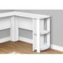 BUREAU - EN FORME DE L / COIN AVEC 2 TABLETTES BLANC