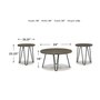 Table Hadasky (ensemble de 3)