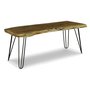 Signature Design by Ashley Haileeten Banc d'appoint contemporain avec dessus Live Edge, marron clair et noir