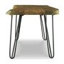 Signature Design by Ashley Haileeten Banc d'appoint contemporain avec dessus Live Edge, marron clair et noir