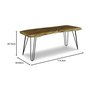 Signature Design by Ashley Haileeten Banc d'appoint contemporain avec dessus Live Edge, marron clair et noir