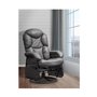 Fauteuil sur billes inclinable berçant et pivotant en cuir de Pel