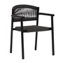 Chaise de cuisine avec bras d'extérieur Naples