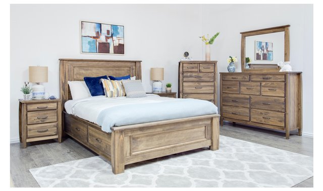 Mobilier de chambre Tofino 4 mcx format grand lit avec rangement de Mako