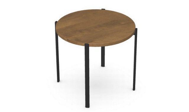 Table de Bout Amisco en Métal et Merisier - 90404-25-46