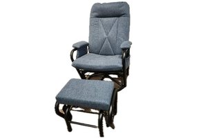 Fauteuil sur billes inclinable berçant et pivotant avec ottoman de Pel