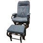 Fauteuil sur billes inclinable berçant et pivotant avec ottoman de Pel