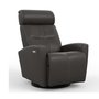 Fauteuil en cuir inclinable pivotant berçant motorisé Fjords-Petit