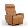Fauteuil en cuir inclinable pivotant berçant motorisé Fjords-Petit