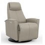 Fauteuil en cuir inclinable pivotant berçant motorisé Fjords-Grand