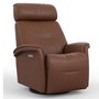 Fauteuil en cuir inclinable pivotant berçant motorisé Fjords-Petit