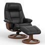 Fauteuil et tabouret pivotants de Fjords-grand