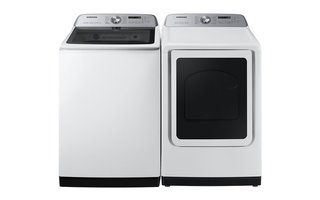 Ensemble laveuse-sécheuse 6,0 pi³ / 7,4 pi³ avec vapeur, capteurs intelligents et Wi-Fi Samsung - WA52DG5500AWUS - DVE52DG5505WAC