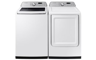 Ensemble laveuse-sécheuse 5,3 pi³ / 7,4 pi³ avec Sensor Dry et Wi-Fi Samsung – WA46CG3505AWA4 – DVE47CG3500WAC