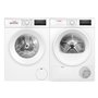 Ensemble laveuse 2,2 pi³ et sécheuse 4,0 pi³ compactes superposables sans conduit avec moteur Eco Silence Drive et séchage à condensation Bosch – WGA14400UC-WPA12100UC