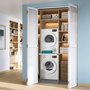 Ensemble laveuse 2,2 pi³ et sécheuse 4,0 pi³ compactes superposables sans conduit avec moteur Eco Silence Drive et séchage à condensation Bosch – WGA14400UC-WPA12100UC