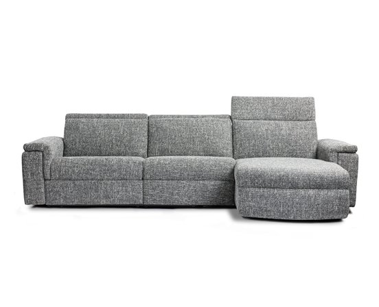 Sofa Chaise inclinable motorisé Zoe en tissu de Elran