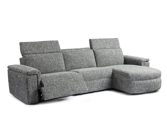 Sofa Chaise inclinable motorisé Zoe en tissu de Elran