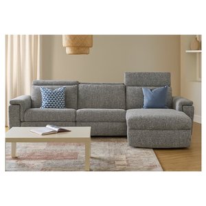 Sofa Chaise inclinable motorisé Zoe en tissu de Elran