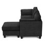 Sofa chaise longue Eva en tissu de Monarch