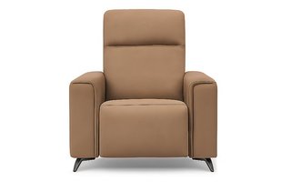Fauteuil Fabrice motorisé à batteries avec appui-tête motorisé en cuir de Elran