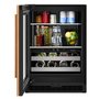 Centre de boissons 24 po avec porte en verre et clayettes à façade en bois KitchenAid - KUBL524SPA