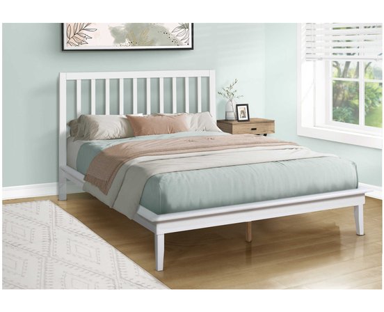 Lit plateforme en Blanc 60 po