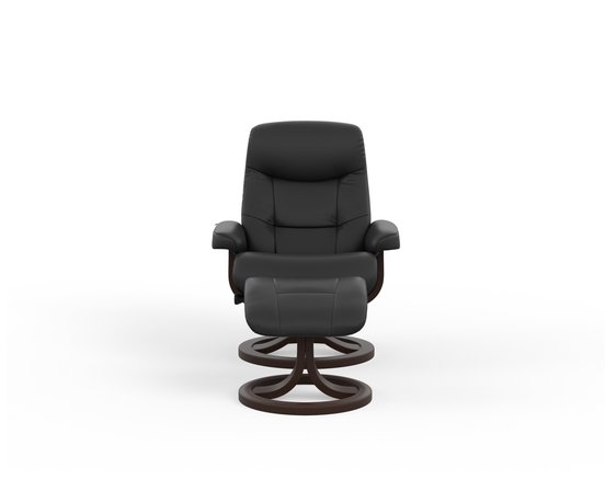 Fauteuil et tabouret pivotants de Fjords-Grand