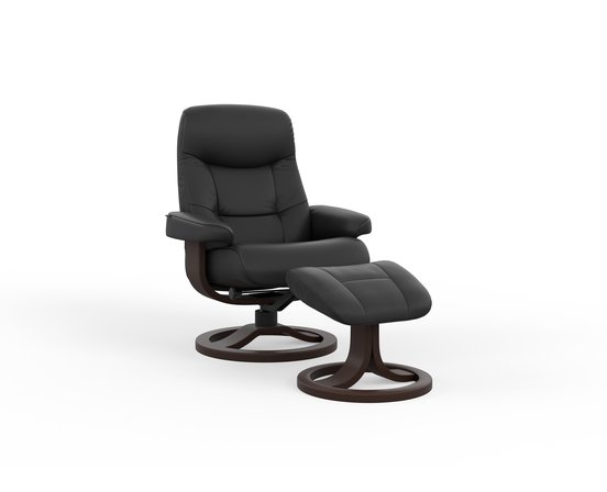 Fauteuil et tabouret pivotants de Fjords-Petit