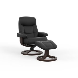 Fauteuil et tabouret pivotants de Fjords-Petit