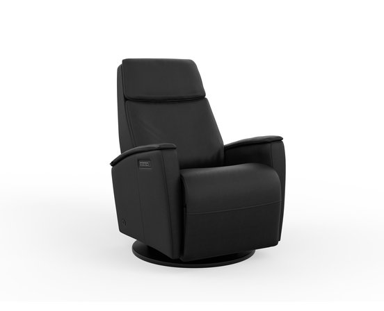 Fauteuil EN CUIR inclinable pivotant berçant motorisé Fjords-Petit