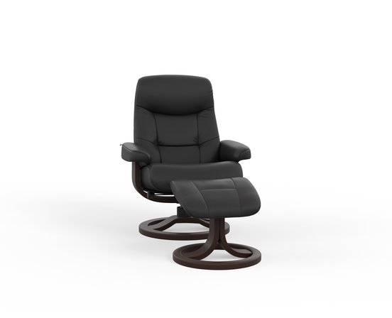 Fauteuil et tabouret pivotants de Fjords-Grand