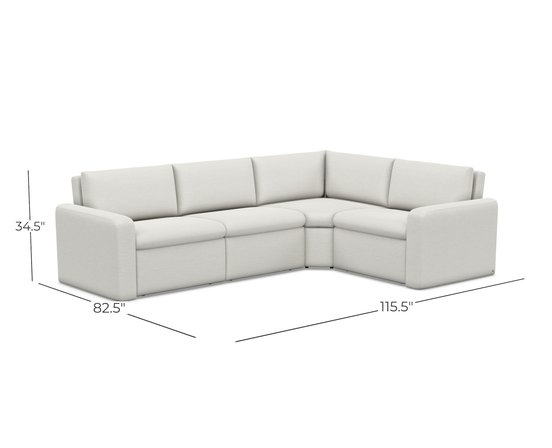 Sectionnel Fixe en tissu de Elran