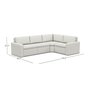 Sectionnel Fixe en tissu de Elran