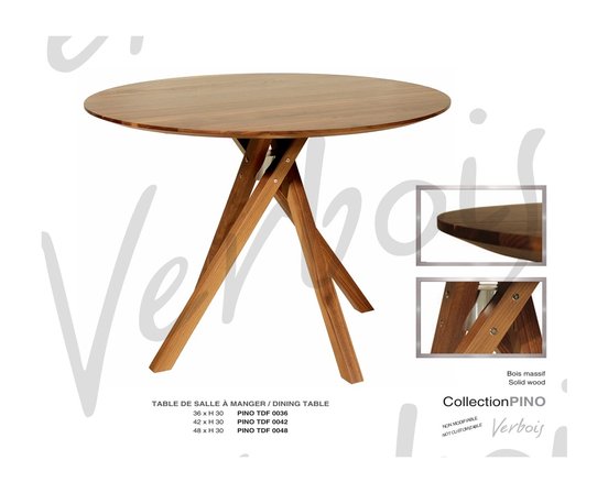 Table de cuisine en bois de Verbois