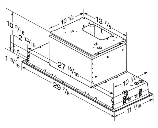 Hotte encastrable de 30 po avec système d'installation facile EZ1, puissance max de 650 pi3/min, et en acier inoxydable de Broan - BBN3306SS
