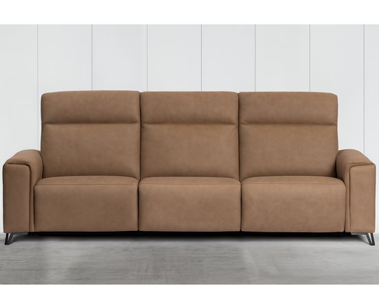 Sofa Fabrice motorisé avec appui-tête motorisé en cuir de Elran
