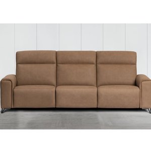 Sofa Fabrice motorisé avec appui-tête motorisé en cuir de Elran