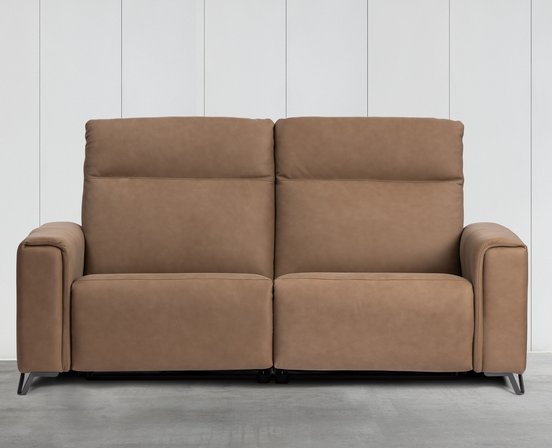 Sofa condo Fabrice motorisé avec appui-tête motorisé en cuir de Elran