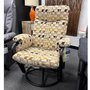 Fauteuil sur billes inclinable berçant et pivotant en tissu de Pel