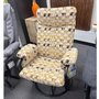 Fauteuil sur billes inclinable berçant et pivotant en tissu de Pel