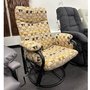 Fauteuil sur billes inclinable berçant et pivotant en tissu de Pel