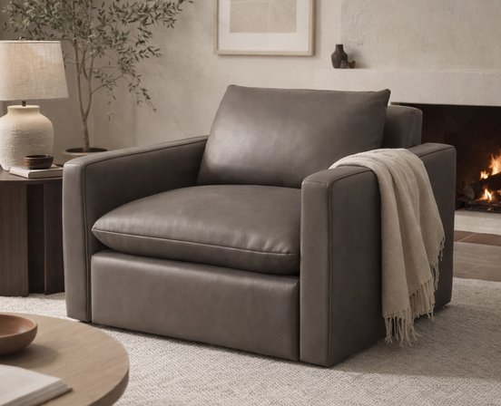 Fauteuil Laguna pivotant en cuir  de Palliser***LIQUIDATION***