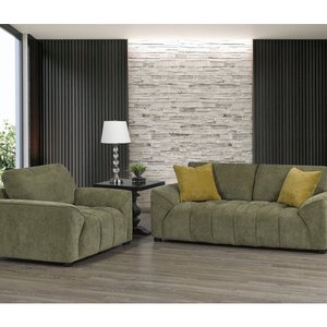Fauteuil une place et demi en tissu stationnaire de Deco-Style